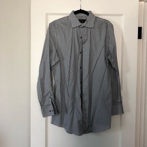 Marc Anthony blue & white checked shirt